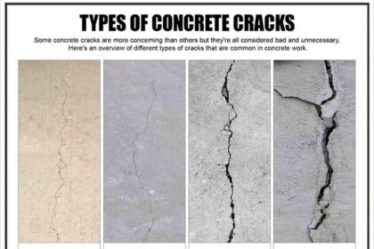 Types of concrete cracking