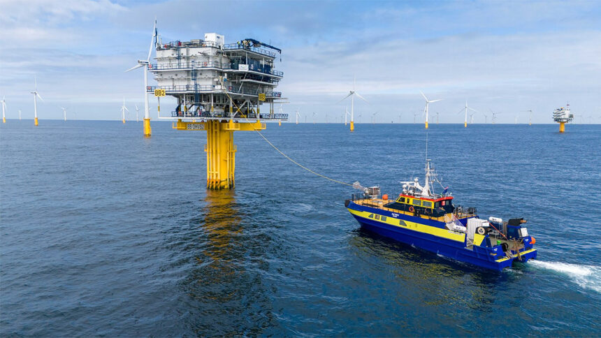 The Belgians have inaugurated the world's first offshore station for charging electric ships with power coming directly from nearby wind turbines